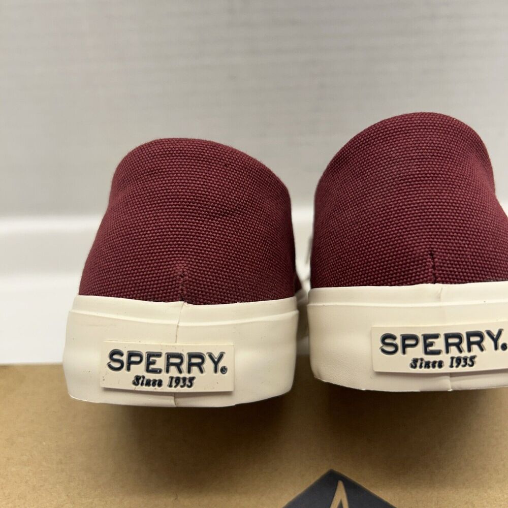 Sperry Captains CVO Vine/Maroon Canvas Women Sz 6.5 New in Box - Picture 6 of 8